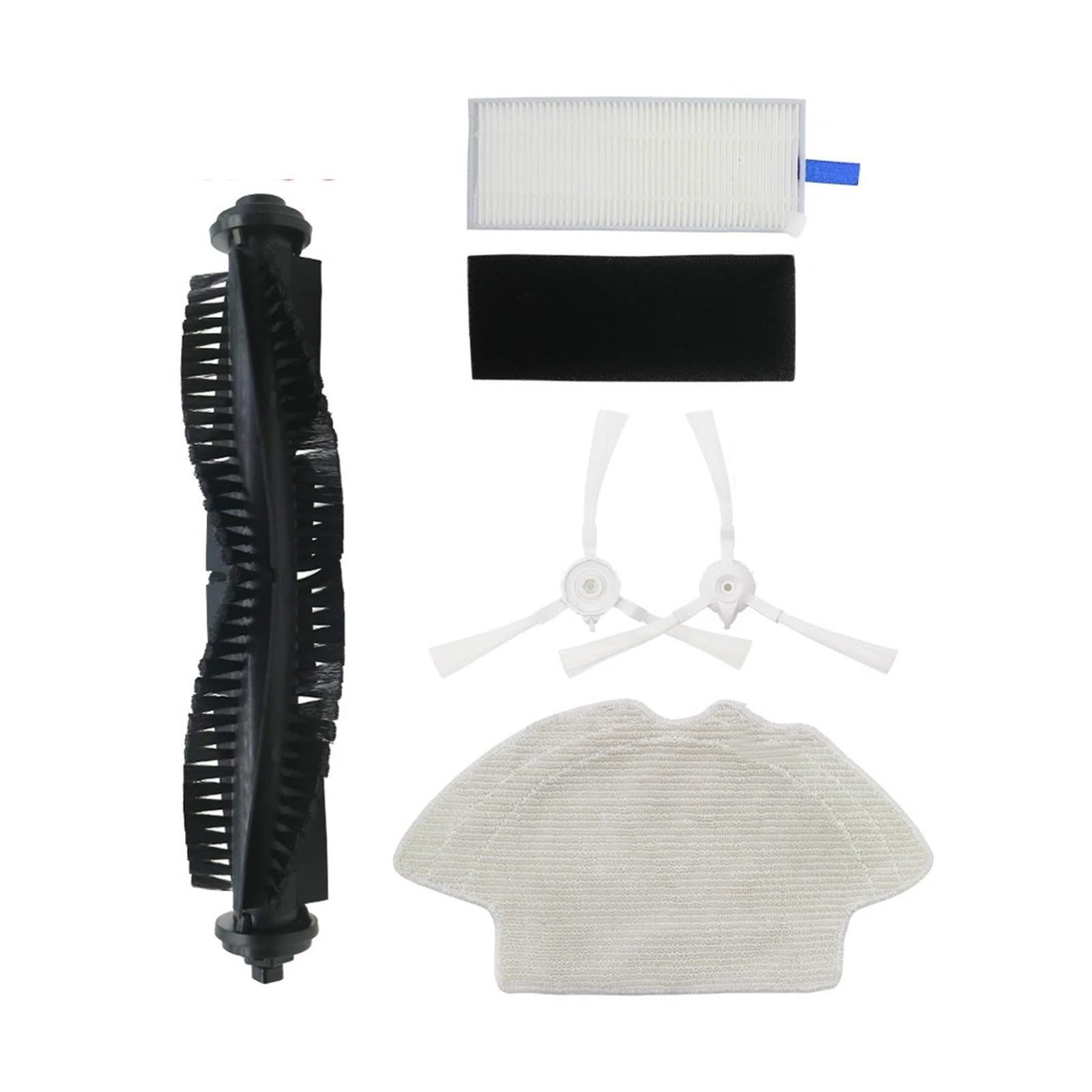 SNVGZOLEV Main Brush,Compatible For Qihoo,360 S6 Roll Brush Side Brush Mop Cloth Robotic Vacuum Cleaner Spare Parts Accessories(Set 7)