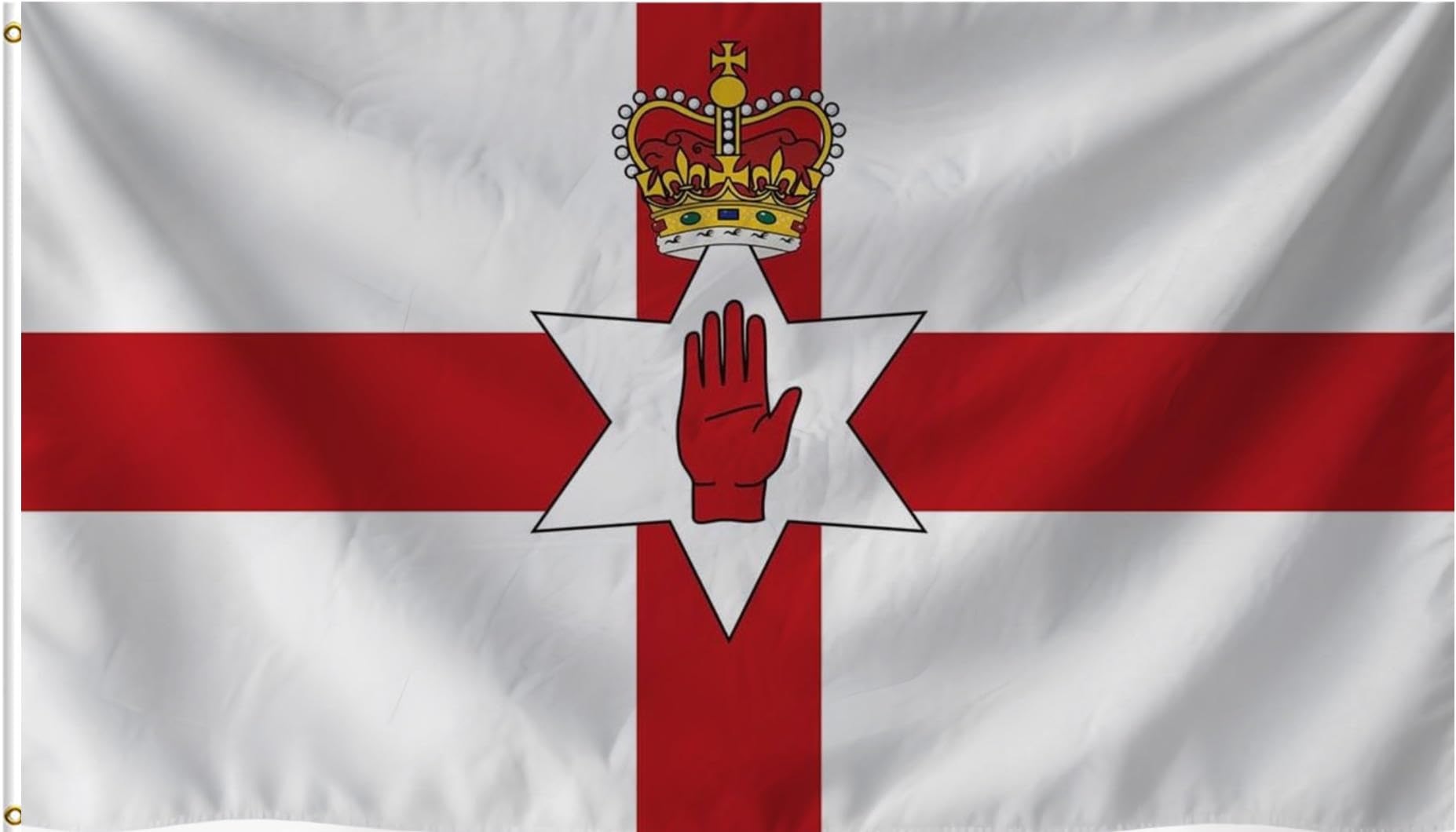 1921 Northern Ireland Flag 4X6FT,120X180CM Northern Irish Flag Vivid Color Double Stitched Outdoor and Indoor Decor Banner,UV Resistant Polyester Flags with Brass Grommets. (Northern Ireland, 4X6) — image 1