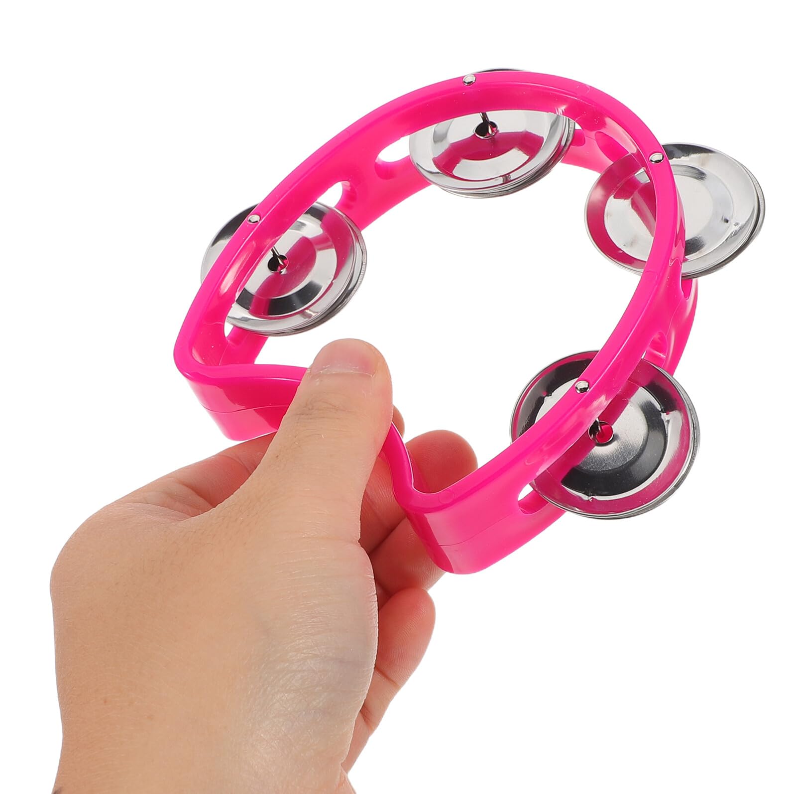 12 Campanas De Mano Campanas De Percusión Instrumentos Rítmicos Sonajas Musicales Para Instrumentos Musicales Panderetas Para Adultos Sonajas De Percusión Color Rosa De