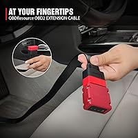 Vista 5 de Cable de extensión OBD2, herramienta profesional de escaneo de diagnóstico automotriz, cable de extensión completo de 16 pines para escáner ODBI