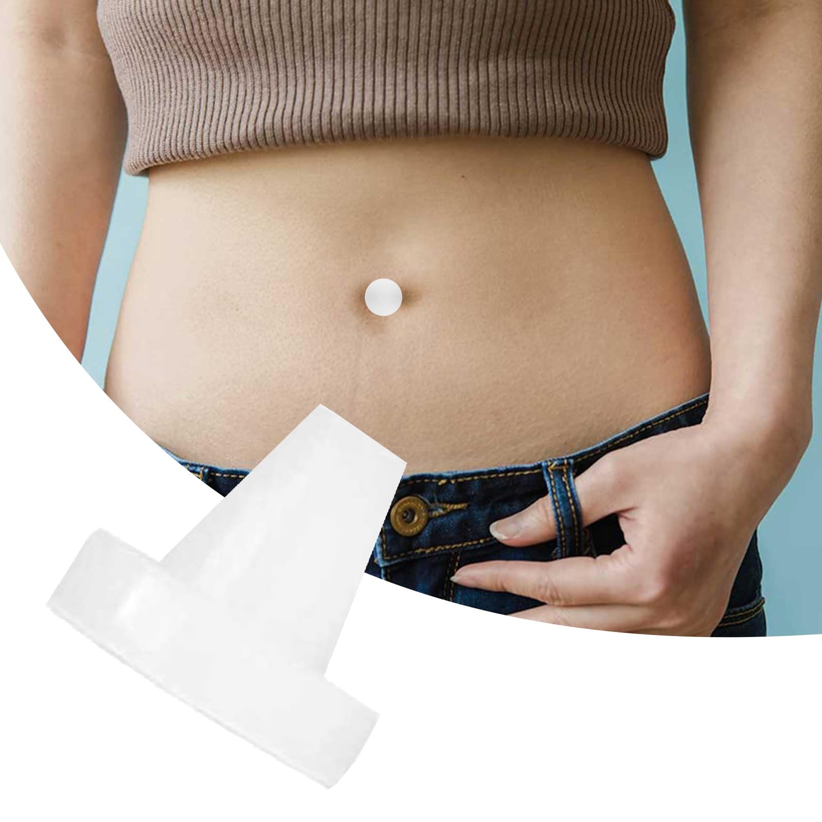 5 Tailles Bouchons Nombril Post-Opératoire – Modeleur Bouton De Ventre En Silicone Souple (Blanc)