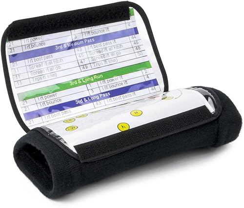 Miniatura 2 de Crown Sporting Goods pulsera con libro de jugadas para mariscal de campo de fútbol triple entrada soporte para múltiples deportes