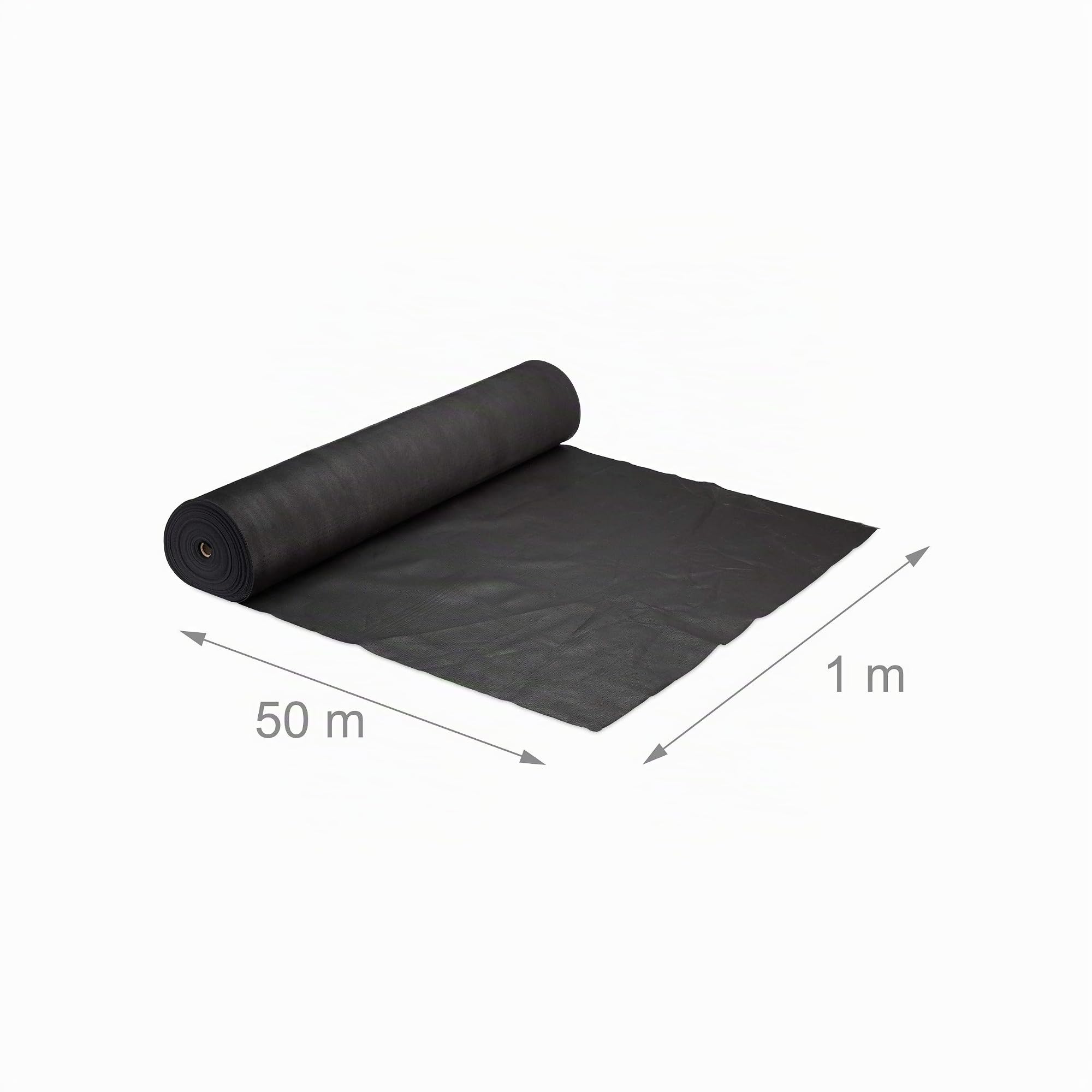 Relaxdays 2 Mallas Antihierbas 150 g/m² Permeables y Resistentes a los Rayos UV, Polipropileno, 50 m c/u, Negro