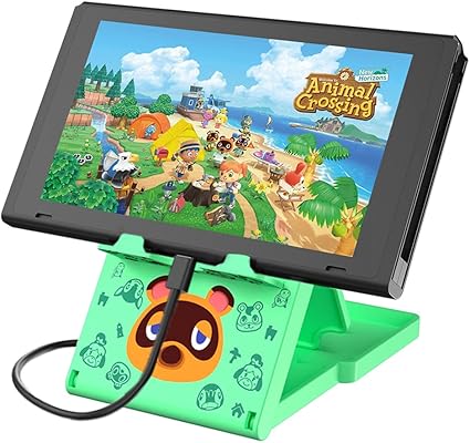 Amazon Com Fxicai Stand For Nintendo Switch Switch Lite Switch Oled Steam Deck Animal Crossing Angle Adjustable Holder Portable Foldable Non Slip Bracket Video Games
