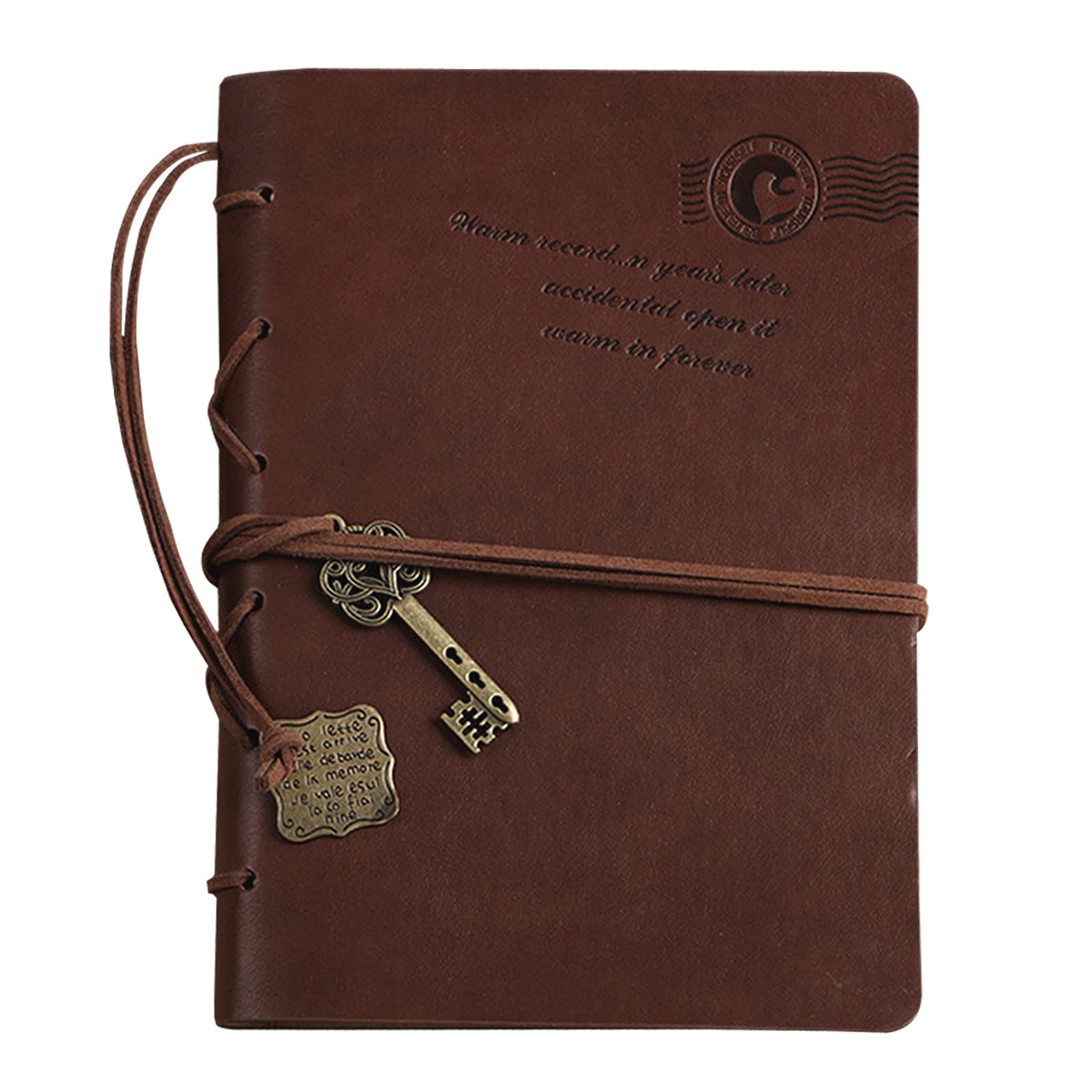 NectaRoy Retro Vintage Leather Bound Notebook with Unlined Blank Pages,Travelers Writing Journals Diary Notepad Sketchbook for Business, Poetry, Writing, Diary