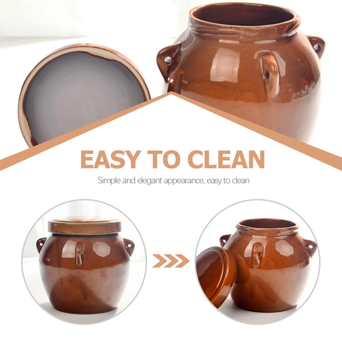 Artibetter Tarro de Cerámica Retro Sellado de 975ml para Miel de Cocina