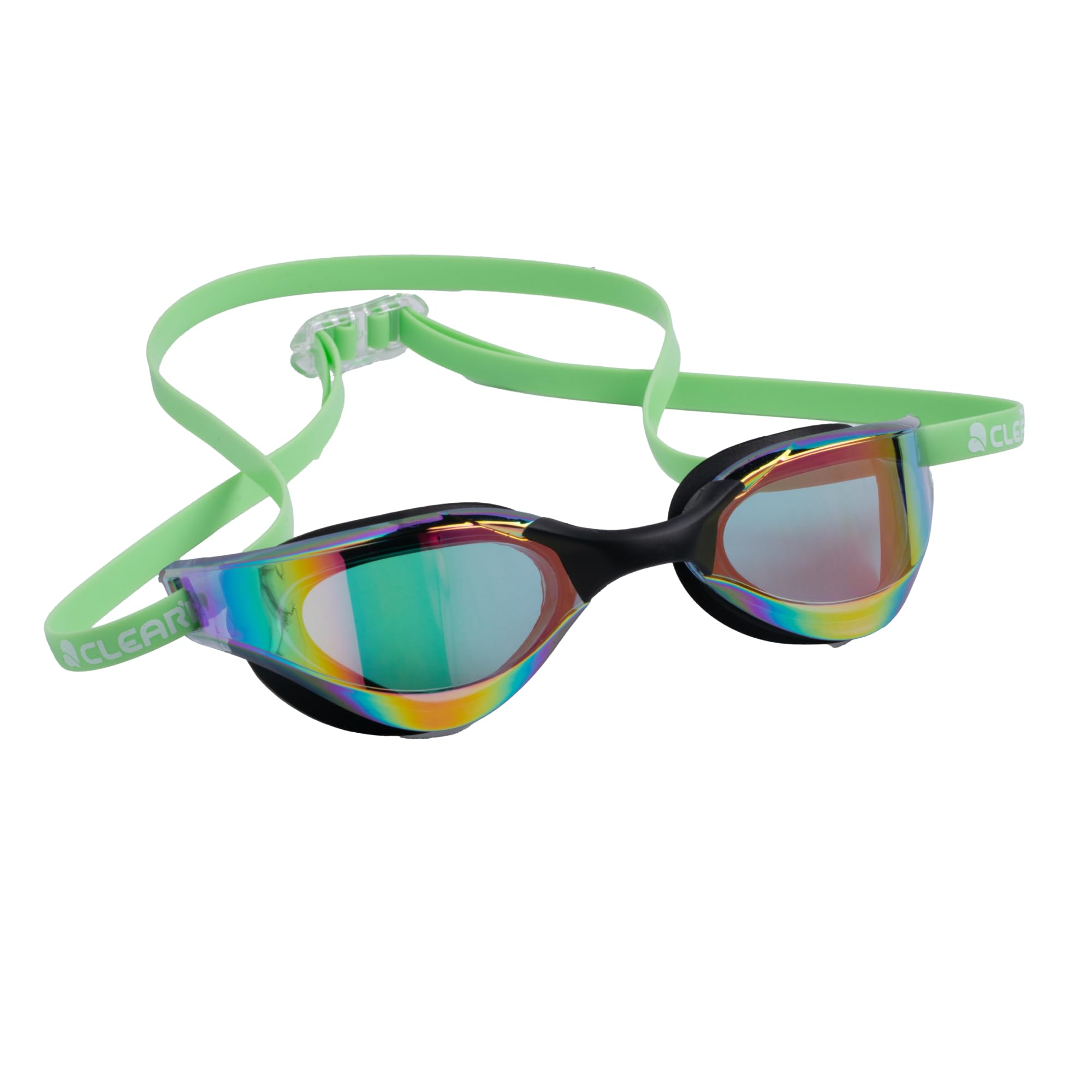 Clear'r VICTOR Schwimmbrille Erwachsene - Anti-Fog UV-Schutz Verspiegelte Gläser mit Panoramablick 4 Austauschbare Nasenteile