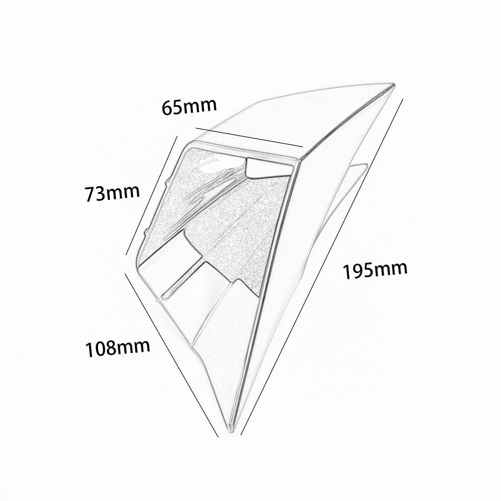 WOOGA Spoilers Nus de Force de Descente latérale de Moto Aile de carénage Aile de déflecteur d'air pour Ho&n&da CBR650R 2019 2020 2021 2022 2023 Su&zu&ki GSX250R (Aspect Fibre Carbone)