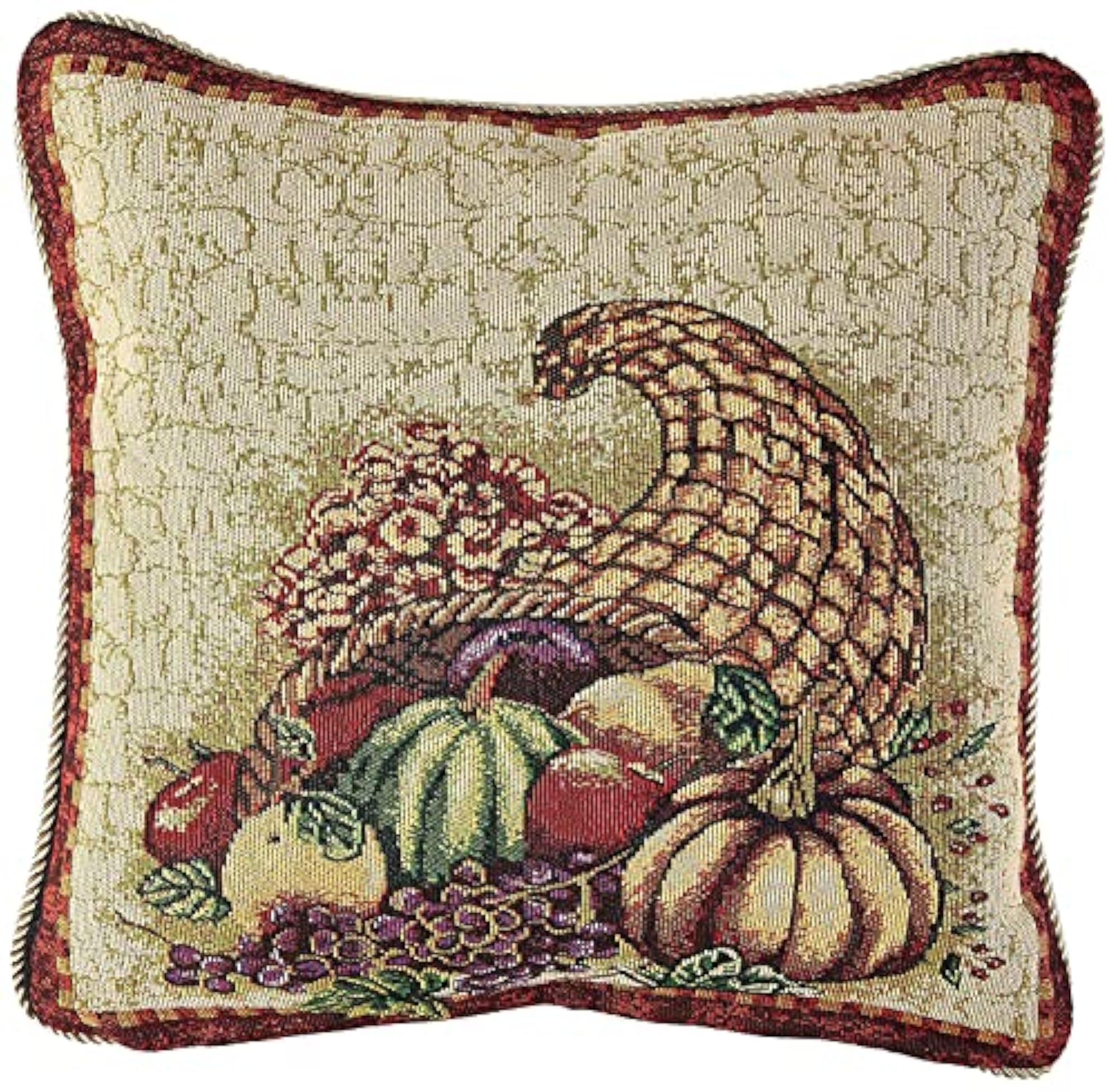 Fall Harvest Tapestry Cushion Cover, Decorative Accent