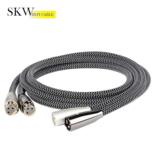 Miniatura 2 de SKW Cable de micrófono de alta gama WG Serie A Par equilibrado XLR macho a XLR hembra 3 PIN Cable de micrófono 9.8 pies3M (2 cables)