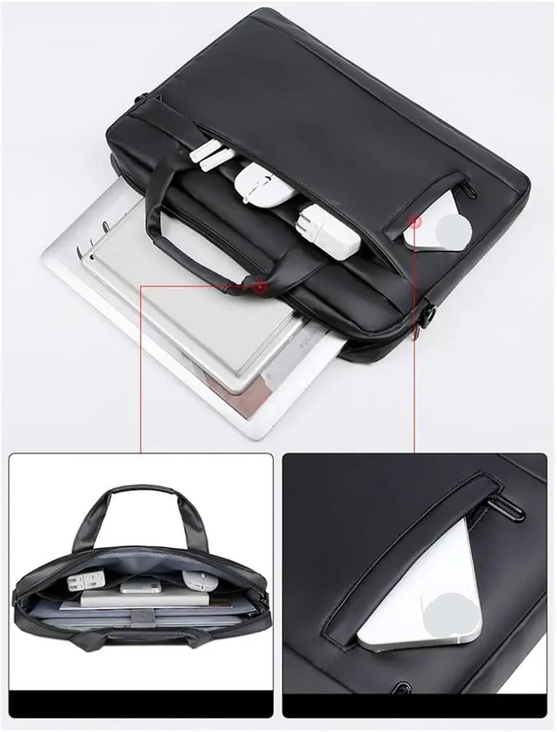Briefcase Men Briefcase Bag Business Shoulder Messenger Bags Waterproof Office Handbag 15 Inch