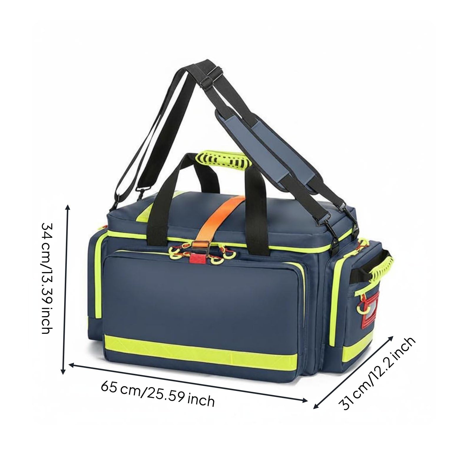 Kit de Soporte Circutorio Botiquín de Emergencia Impermeable Múltiples Compartimentos Bolsa Emergencia Grande para Campo, Array, Azul