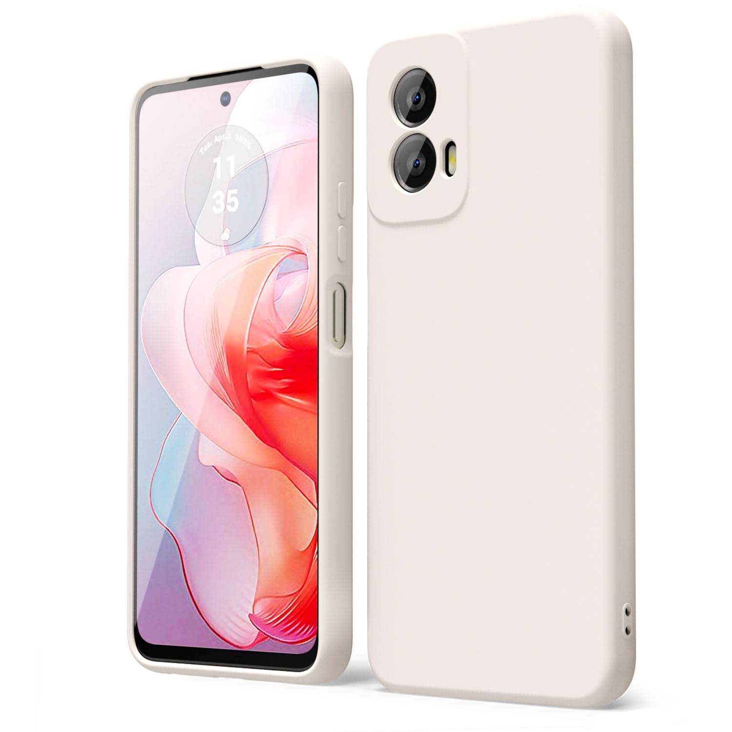 oakxco for Motorola Moto G Power 5G 2024 Phone Case Liquid Silicone, Thin Slim Soft Rubber Gel TPU Plain Simple Cover for Women Girl Cute, Matte Solid