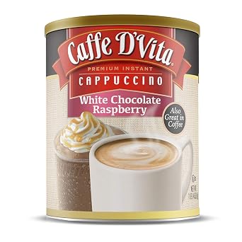 Caffe D'Vita White Chocolate Raspberry Cappuccino Mix - 16 Oz Can