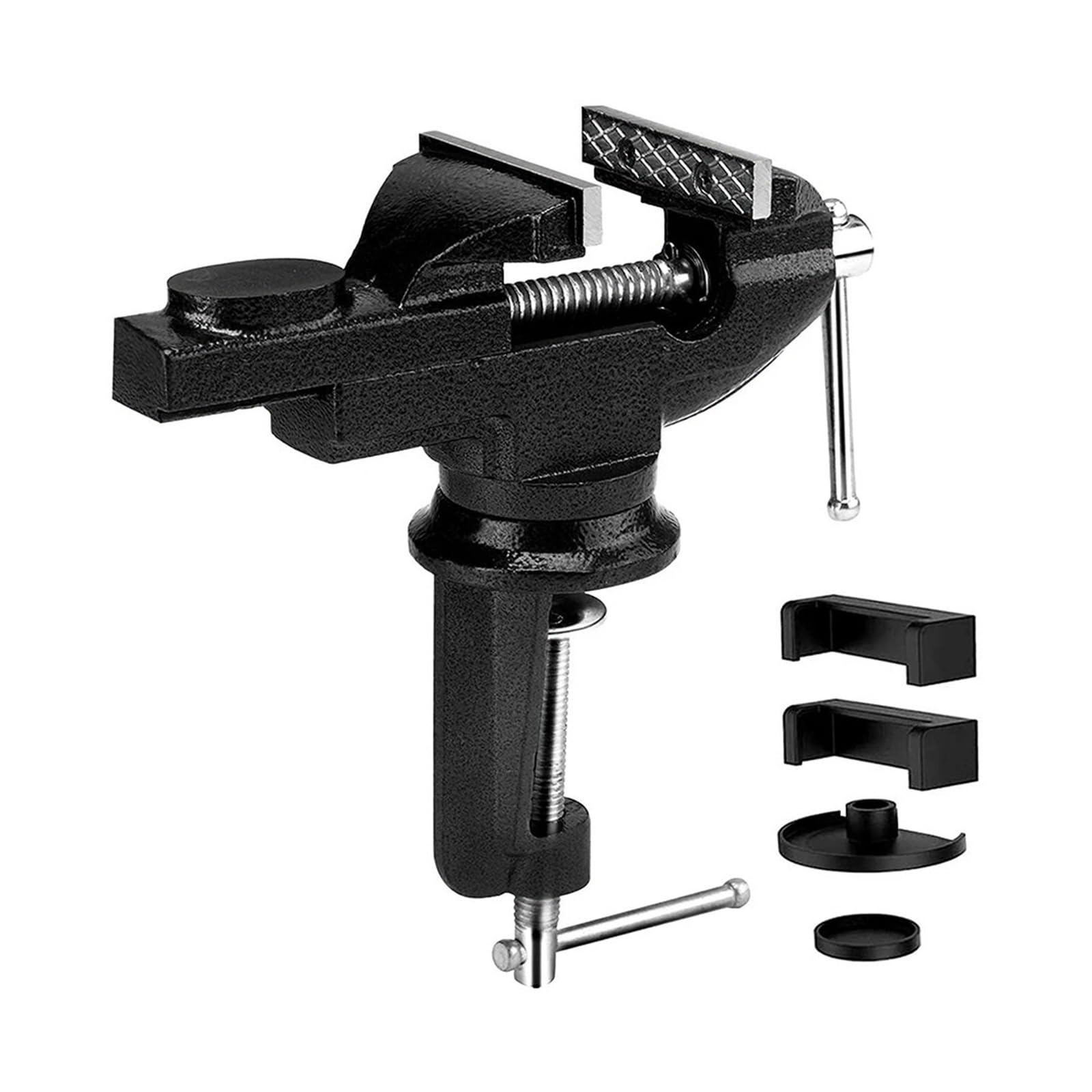 Szerokość Szczęk Imadła Stołowego 10/60/70 Mm Obrotowy O 360 Stopni, Żeliwny Blat, Wielofunkcyjny, Ciężki Zacisk, Antypoślizgowa Gumowa Podkładka Akcesoria Precyzyjna SiłA Zacisku(10mm)