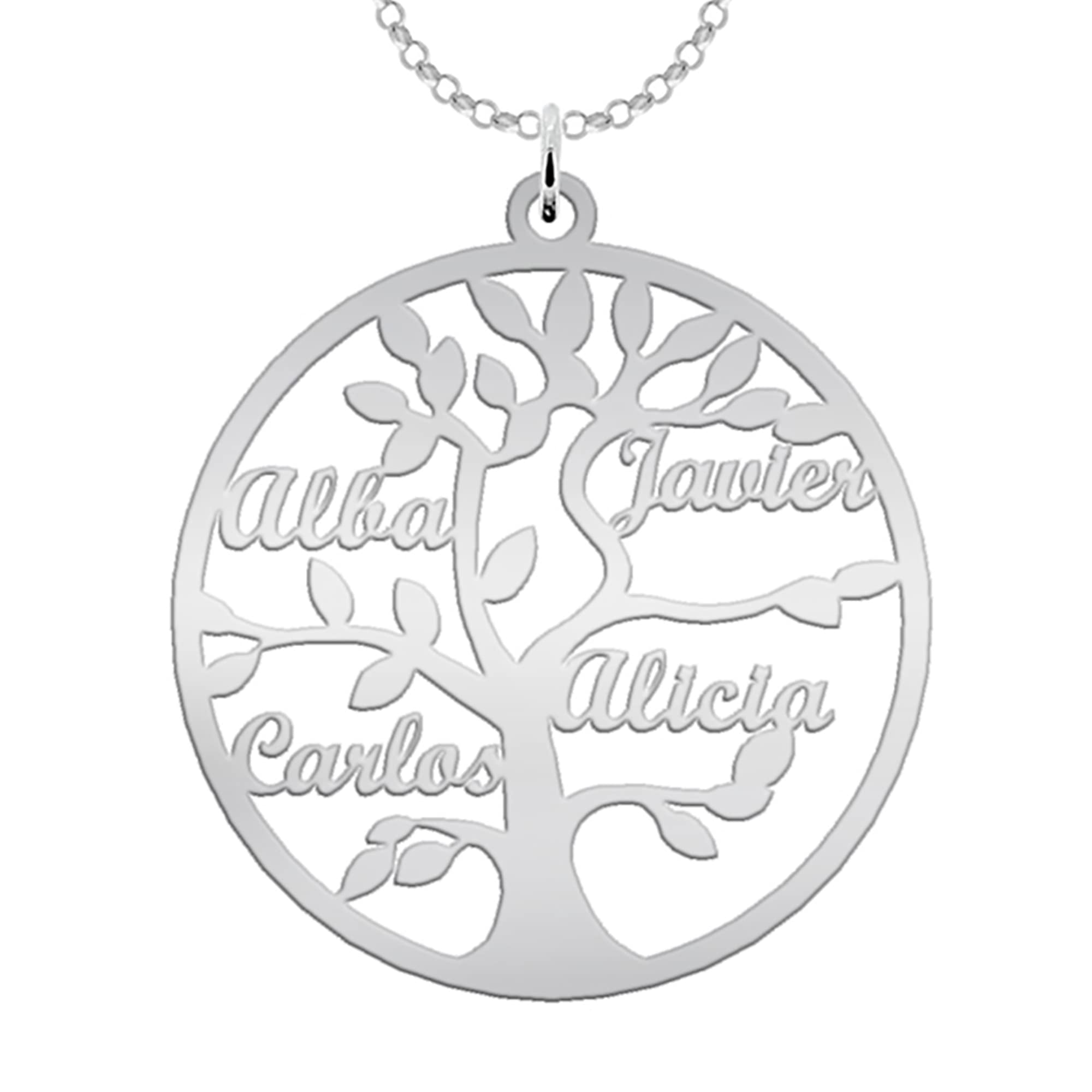Mi joya personalizada Collar Árbol de la Vida para Mujer Plata de Ley - Colgante Regalo Original para Madres y Abuelas …