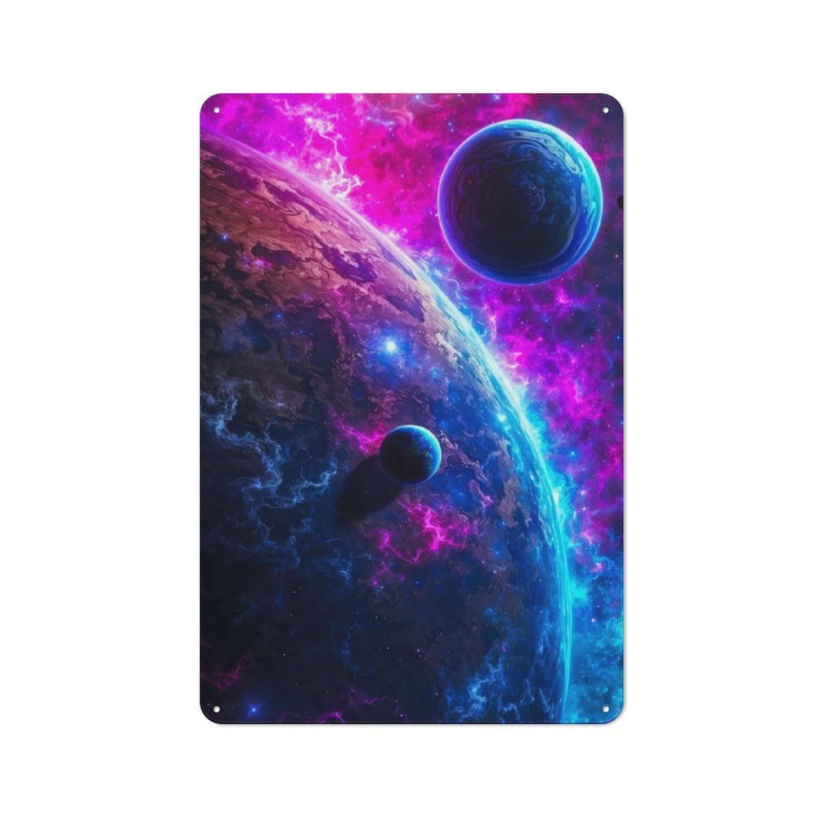 Junmoney Cosmic Serenade Vintage Printed Metal Sign 30X20cm For Café Or Home Bar, New Home Wall Decor For Hospitality Decor Collectors