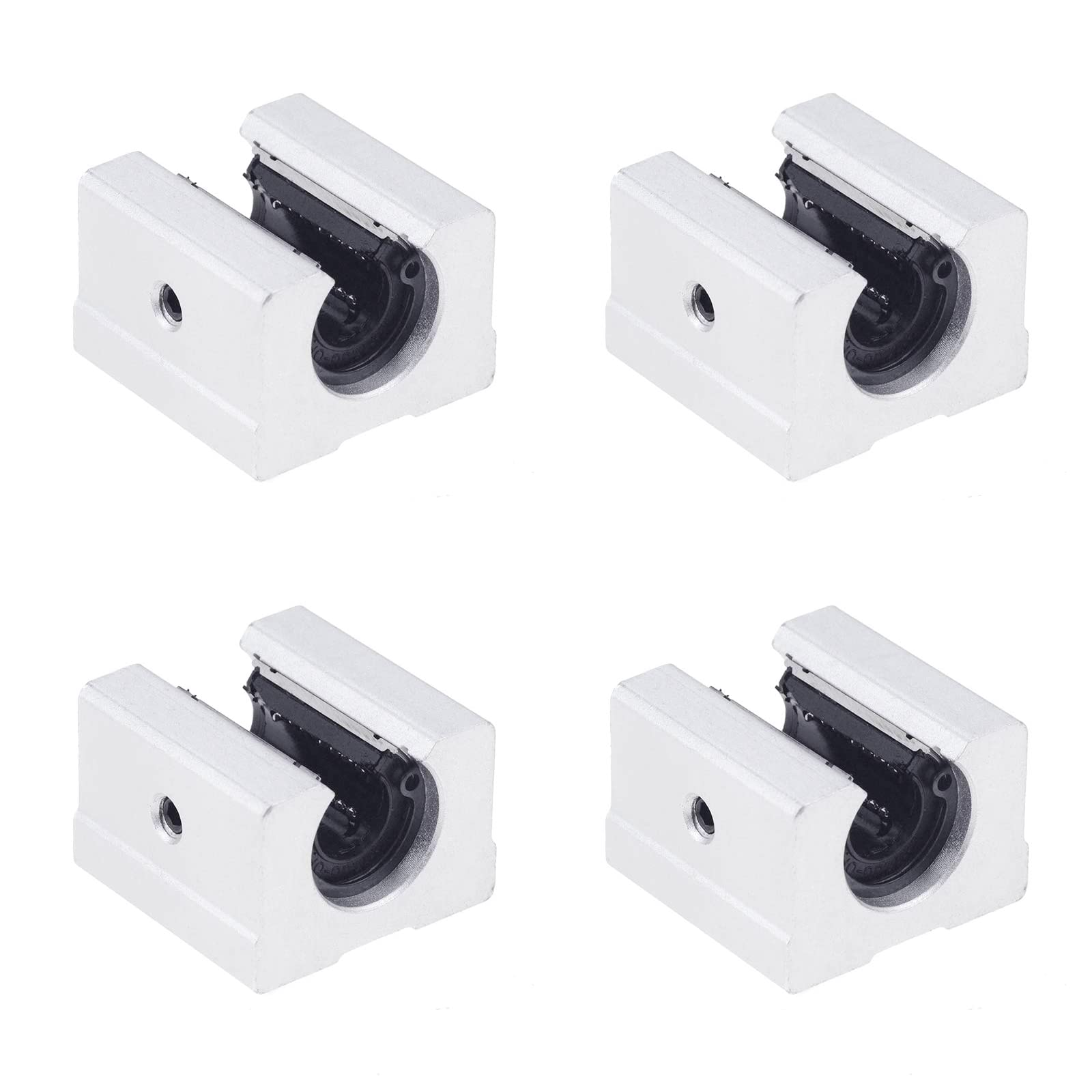 4 blocchi lineari con cuscinetti a sfera SBR per guida lineare SBR, parti in alluminio CNC (20 mm, 4)