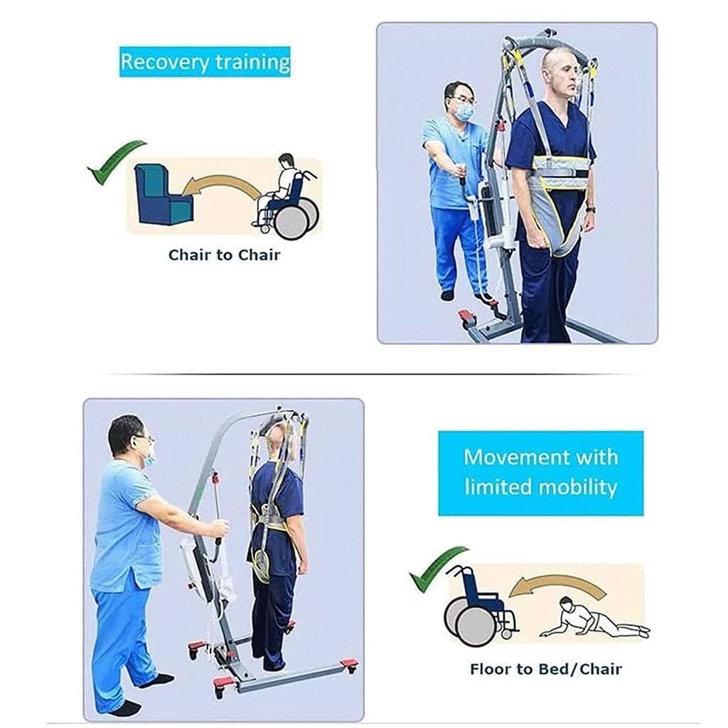 Gruas para Discapacitados, Grúa Paciente Cuerpo Completo Elevación Paciente Cabestrillo Malla De Seguridad Médica Eslinga De Elevación para Enfermería, Ancianos, Discapacitados