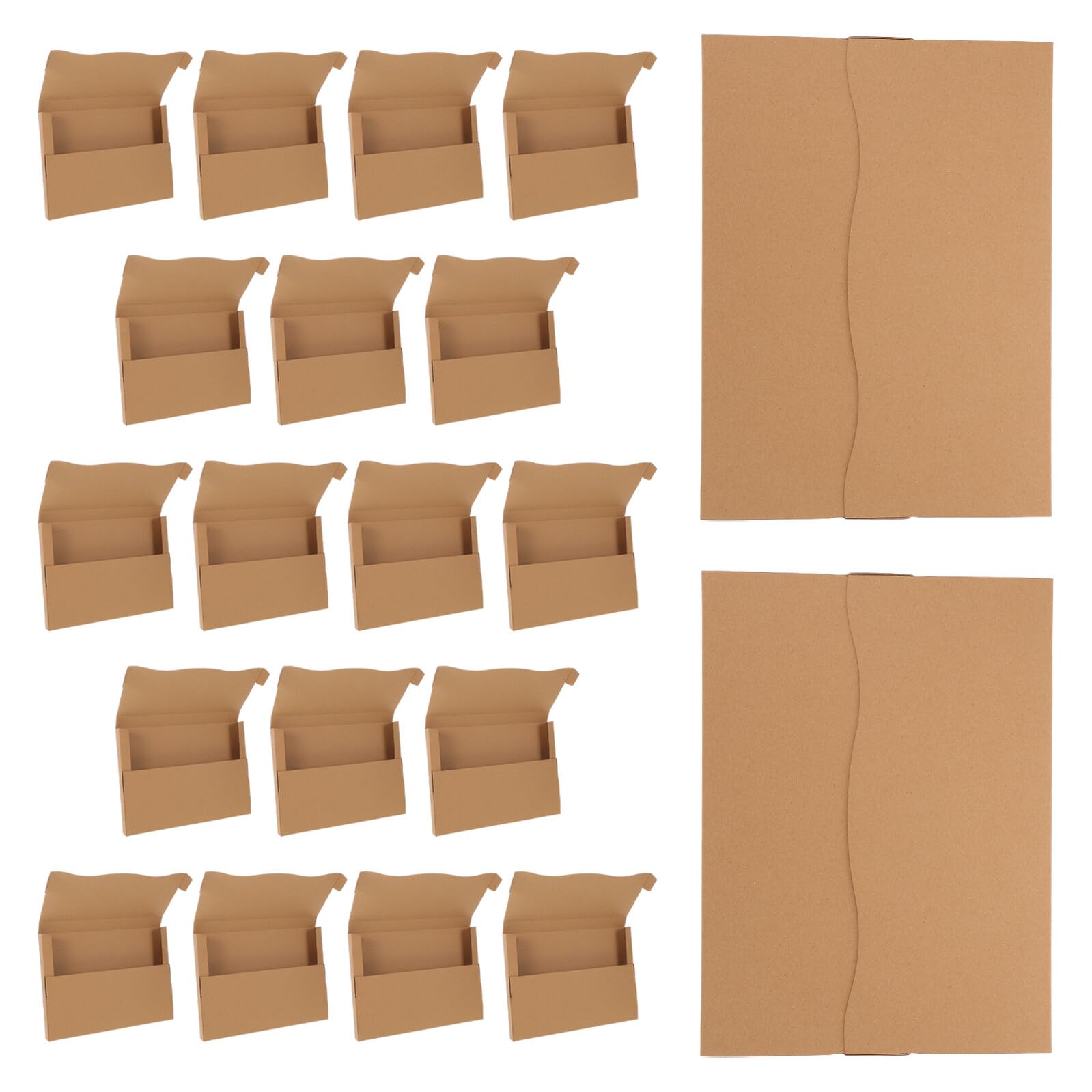 20 Scatole per Spedizione Dischi in Vinile in Carta Kraft Riciclata, Scatole Protettive per Album e Libri 310x226x28mm, Confezione per Collezionisti e Piccole Imprese
