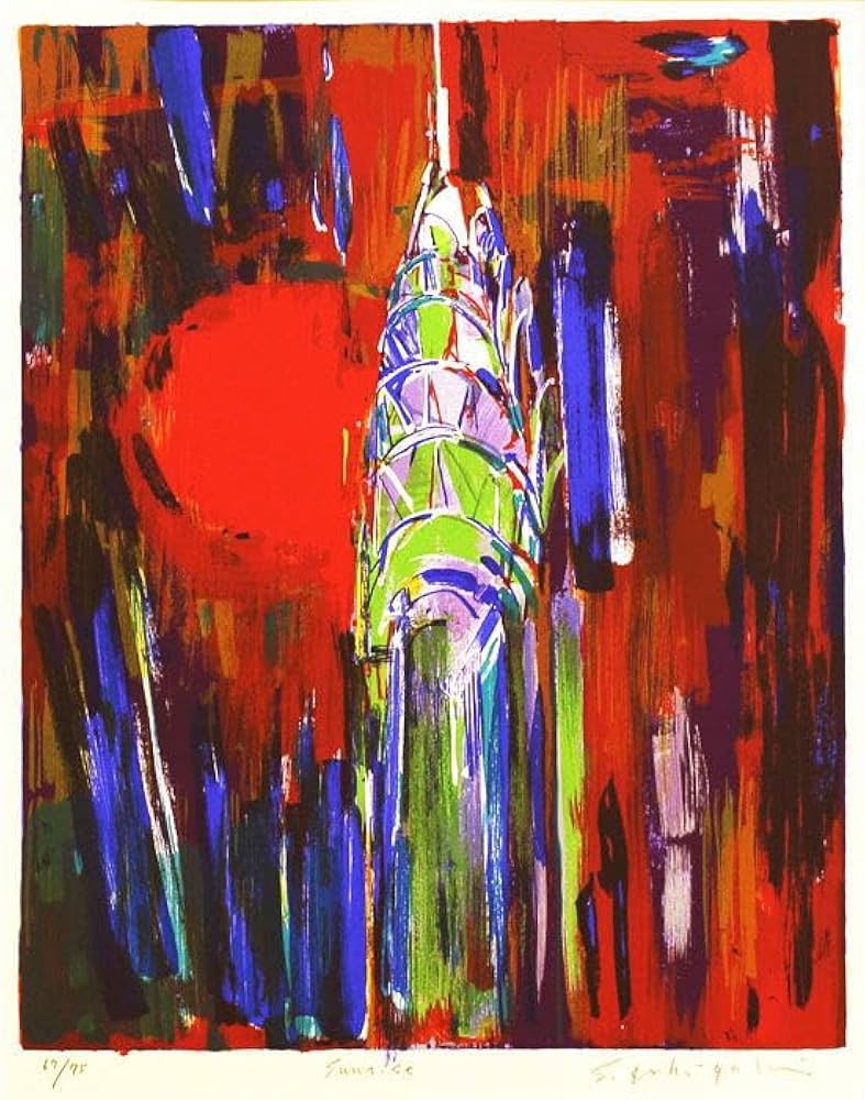 石垣定哉 リトグラフ ニューヨーク