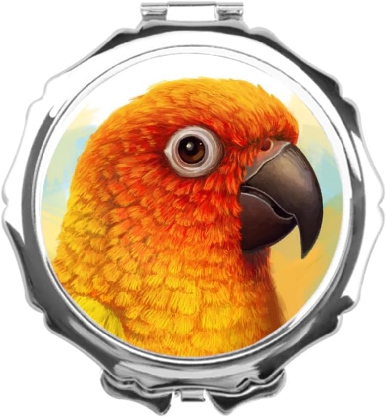 Mushroomy Sun Conure Realistic Parrot Personalised Mirrors