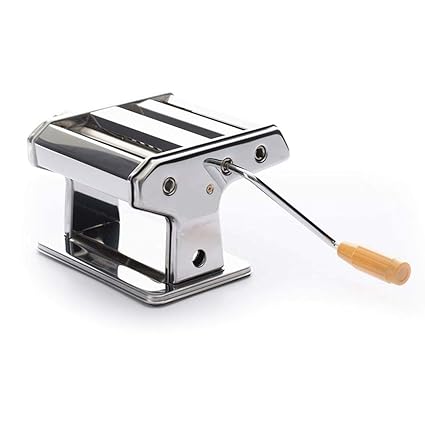 AASHRO MALL? 3 in 1 Stainless Steel Pasta Maker Noodle Making Dough Roller Cutter Machine Hand Crank and Clamp for Spaghetti and Lasagna Tagliatelle Fettuccine