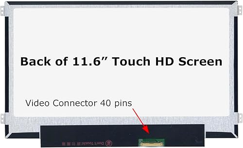Miniatura 2 de SCREENARAMA Nueva pantalla de repuesto para Dell PN DPN WWKJX 0WWKJX R116NWR6 (brillante) 40pin táctil IPS HD 1366x768 pantalla LCD LED con