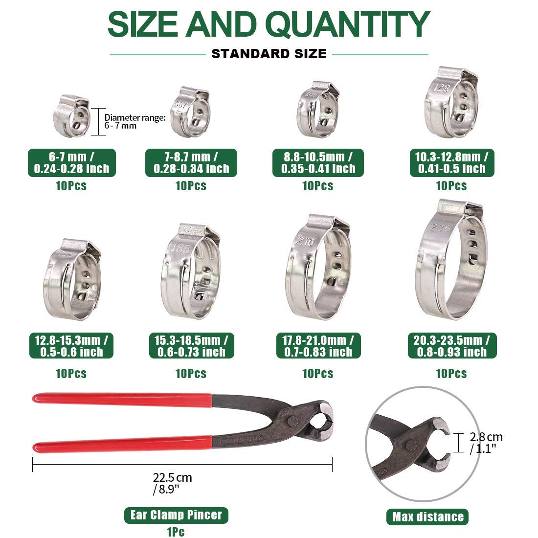 Dixon JS210 Stainless Steel 201 Smooth ID Clamp, 3/4