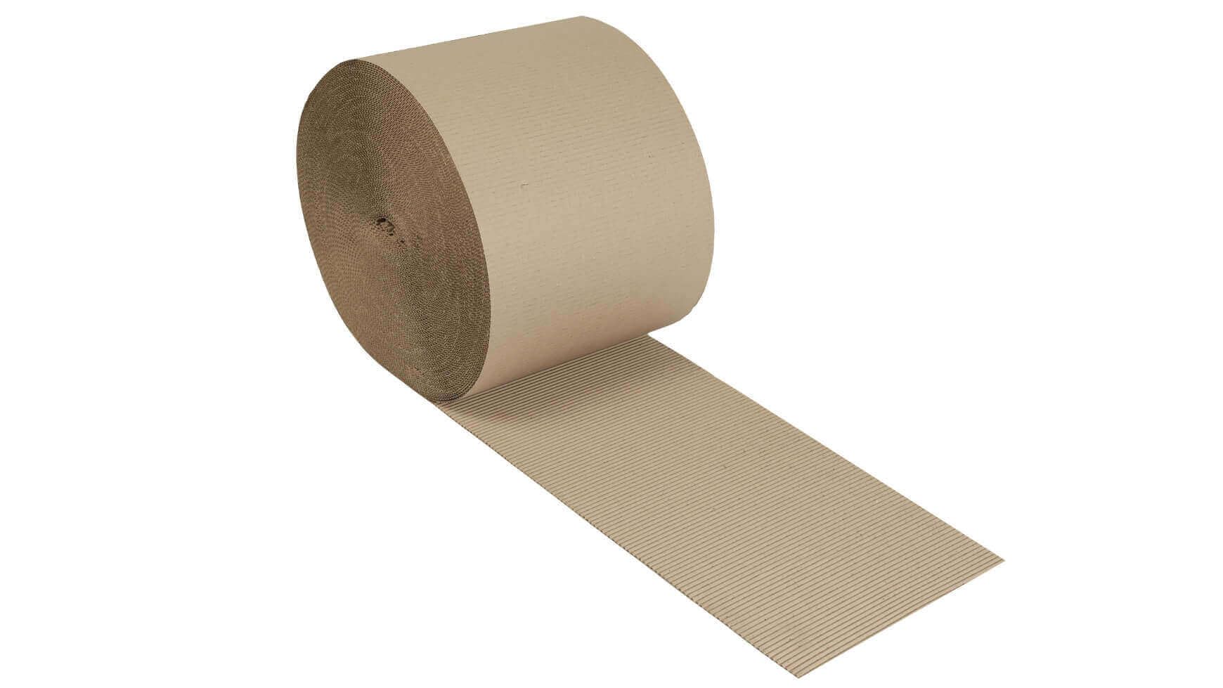packster 1x Rollenwellpappe Wellpapprolle 40cm 70lfm Braun C-Welle Wellpappe Verpackungsmaterial für sicheren Versand & Lagerung