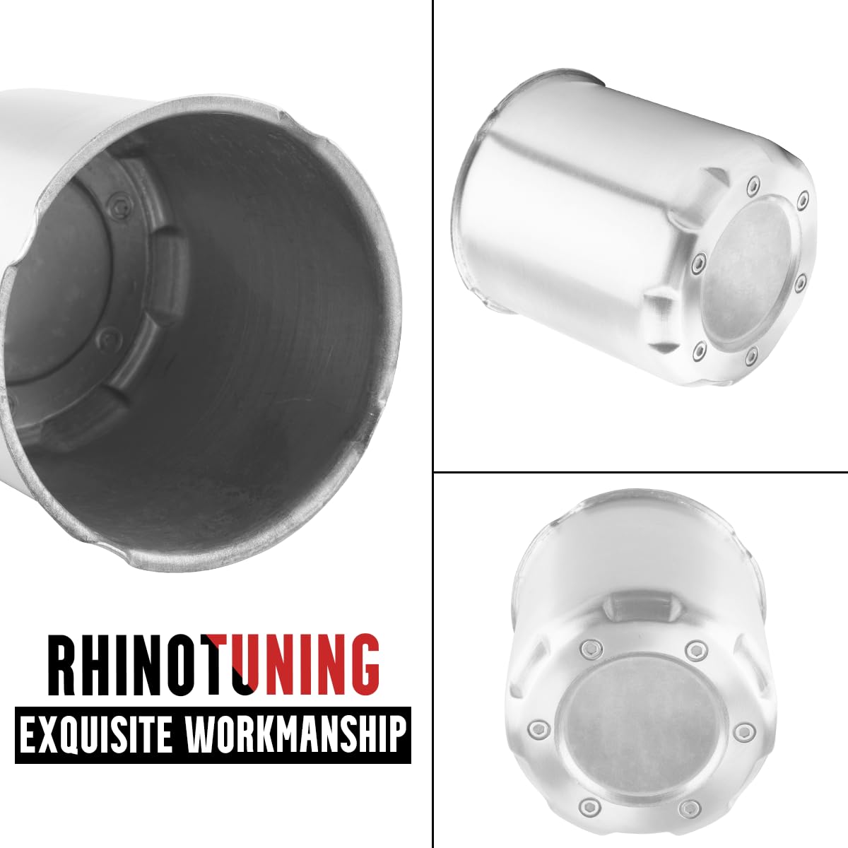 RhinoTuning 4 Stück 4.25in Aufsteckbare Mittelkappen Aluminium-nabendeckel Passend für 4,25in LKW-Anhänger-Felgenlöcher 4.65 Zoll Große Nabenkappen | Passend für 4,25in LKW-Anhänger-Felgenlöcher 4.65 Zoll Große Nabenkappen