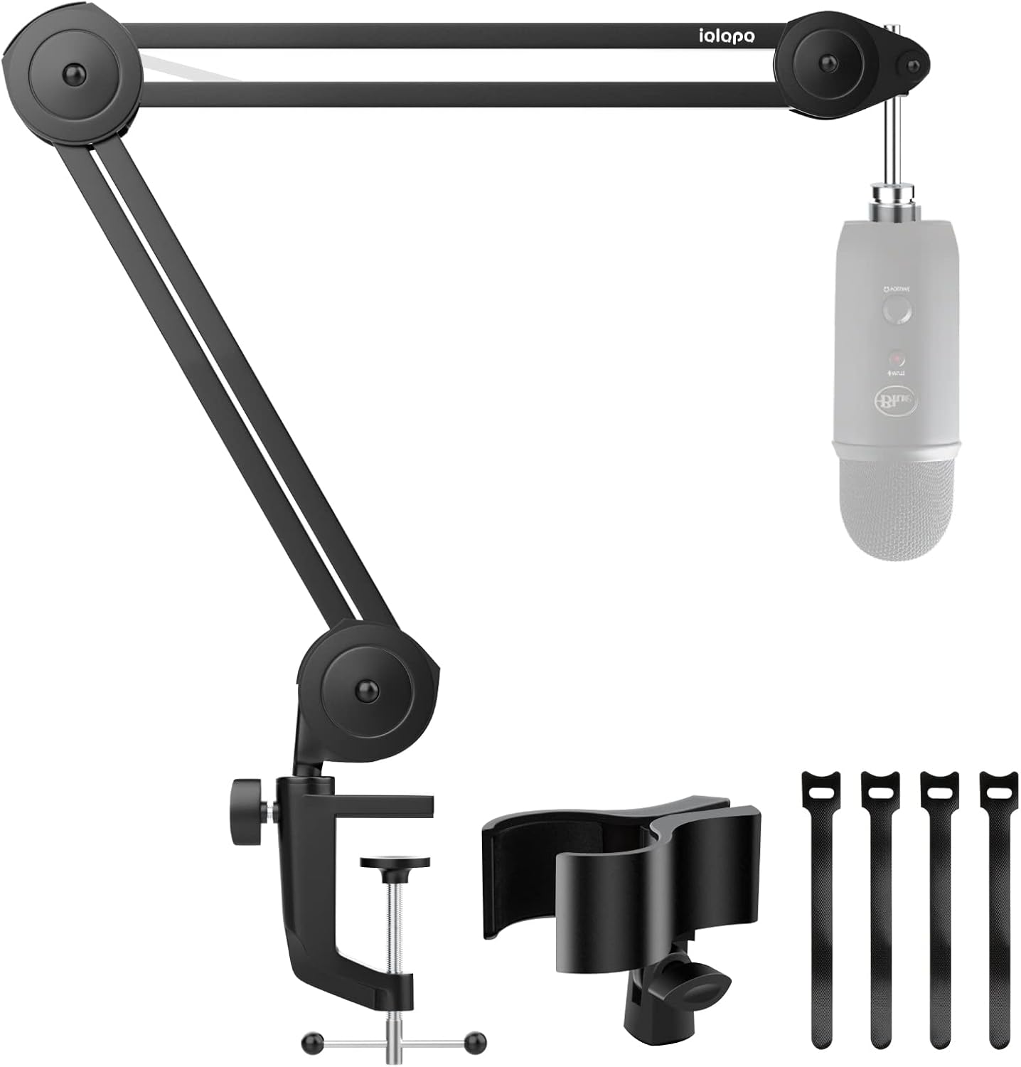 Microphone Boom Arm, Heavy Duty Boom Arm Mic Stand Suspension Scissor Mic Arm Desk Mount with Upgraded Mic Clip Max Clamping Range 60mm Microphone Boom Arm, Heavy Duty Boom Arm Mic Stand Suspension Scissor Mic Arm Desk Mount with Upgraded Mic Clip Max Clamping Range 60mm