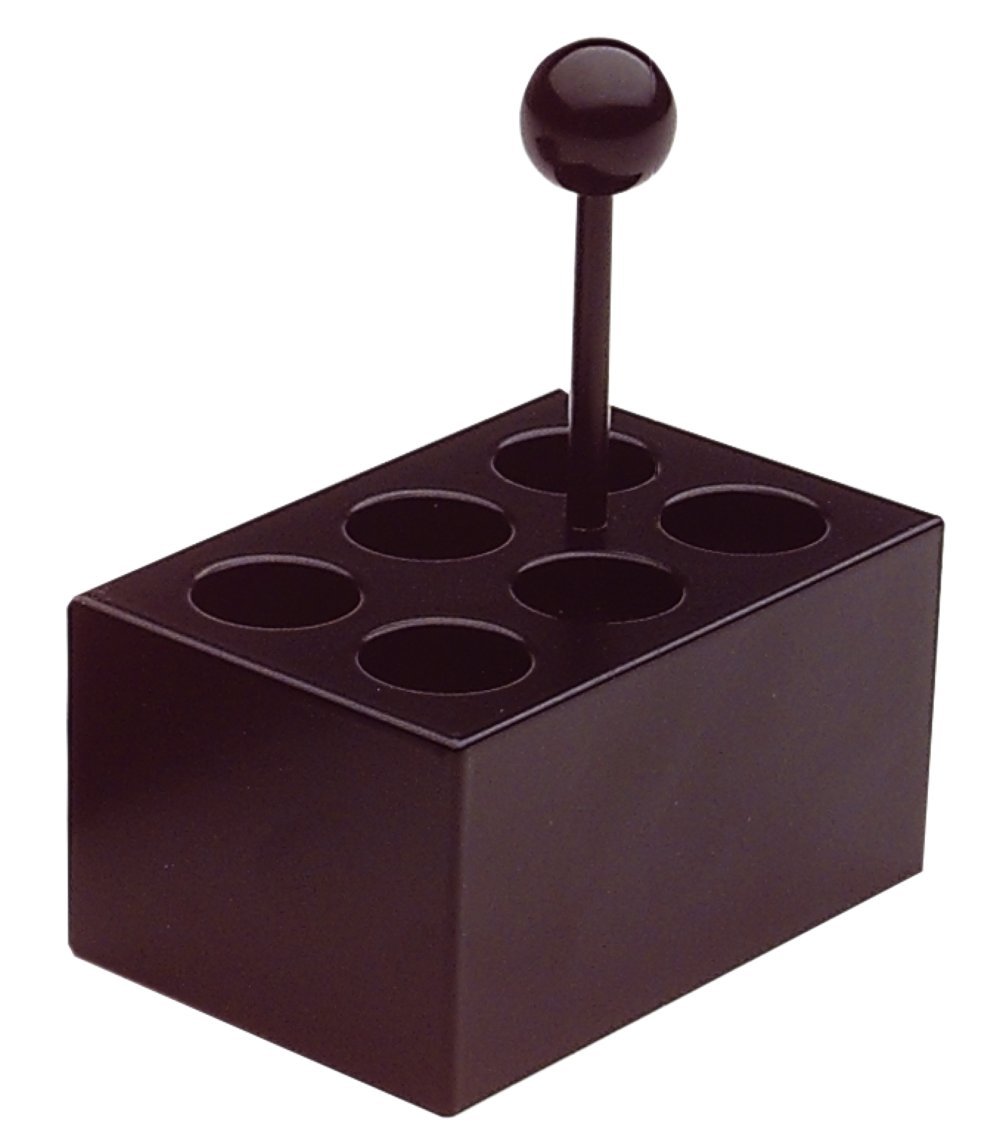 neoLabLine Aluminium Heizblock mit 6 Vertiefungen für Reagenzgläser, 20 mm Bohrung
