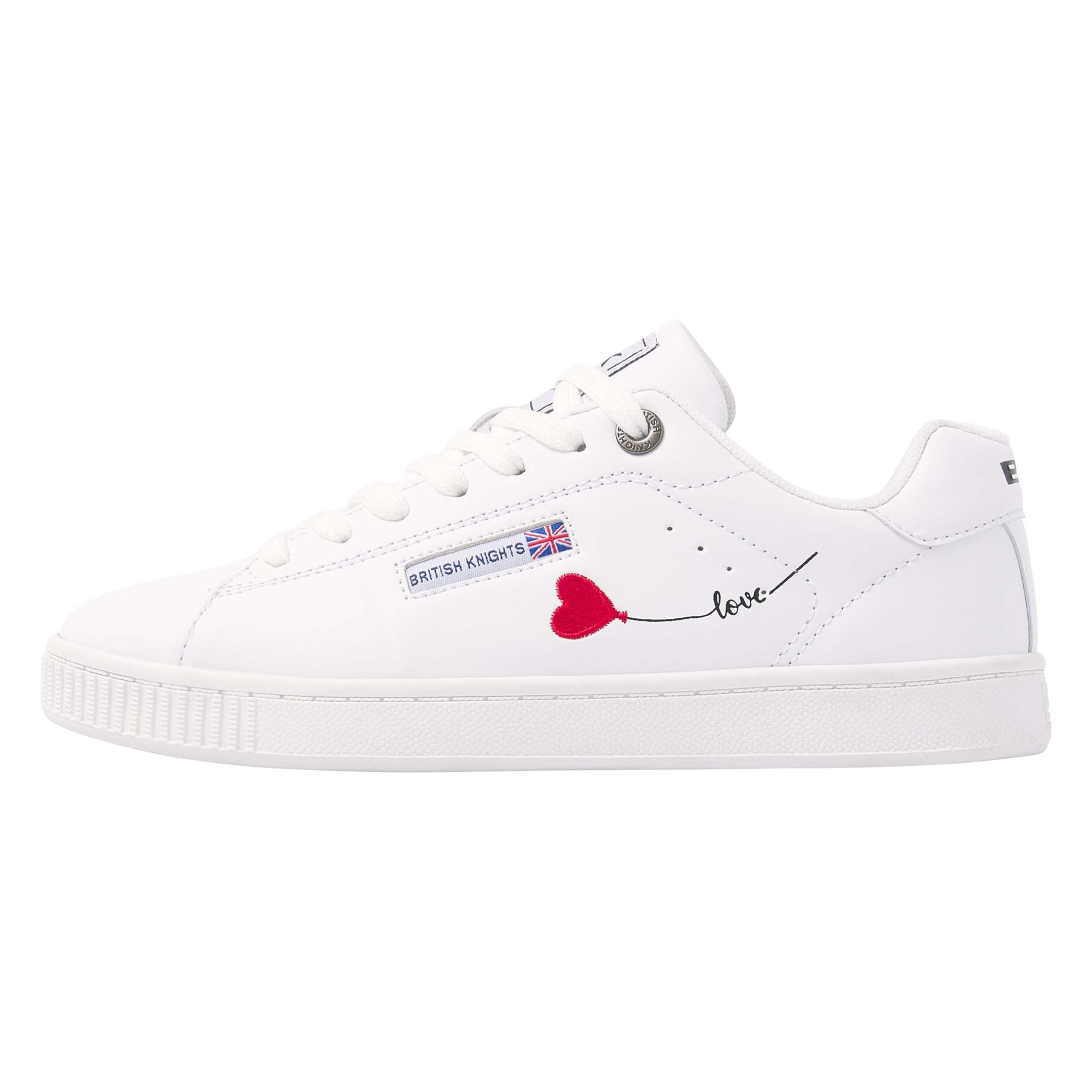 British Knights Baskets Mist pour Femme, Cœur Blanc, 38 EU