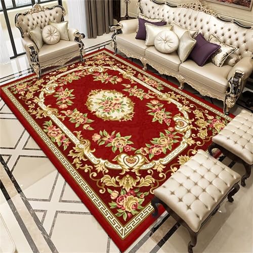 Décoration florale rouge pour tapis de terrasse et intérieur chaleureux