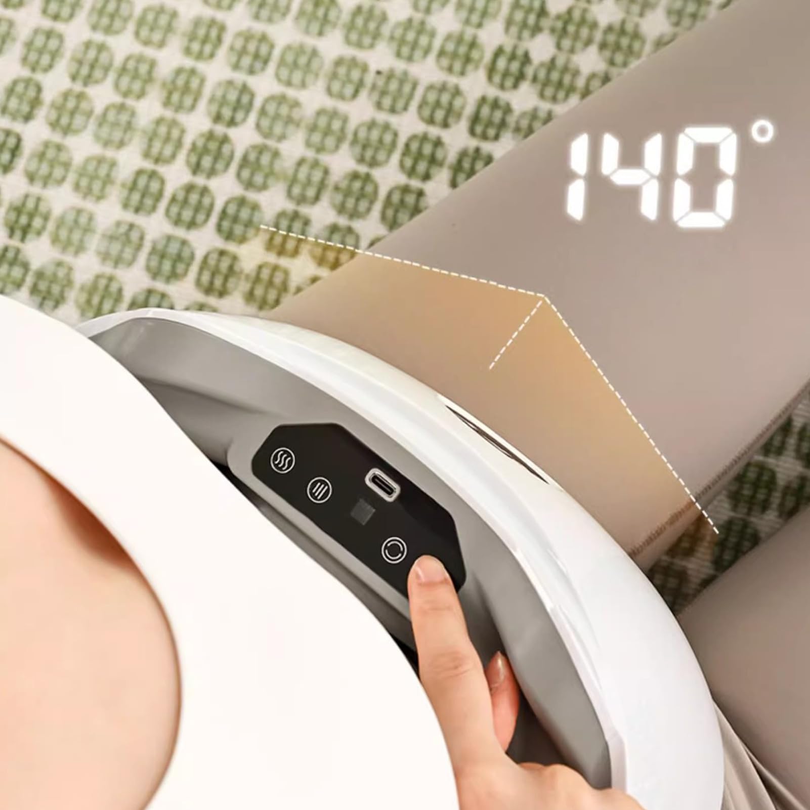 Elektrischer Kabelloser Bauchmassagegerät Für Fettverbrennung Und Verdauung, Wiederaufladbar Bauch Trainingsgerät, 2 Massagemodi Anti-Cellulite Massagegerät Für Männer Frauen