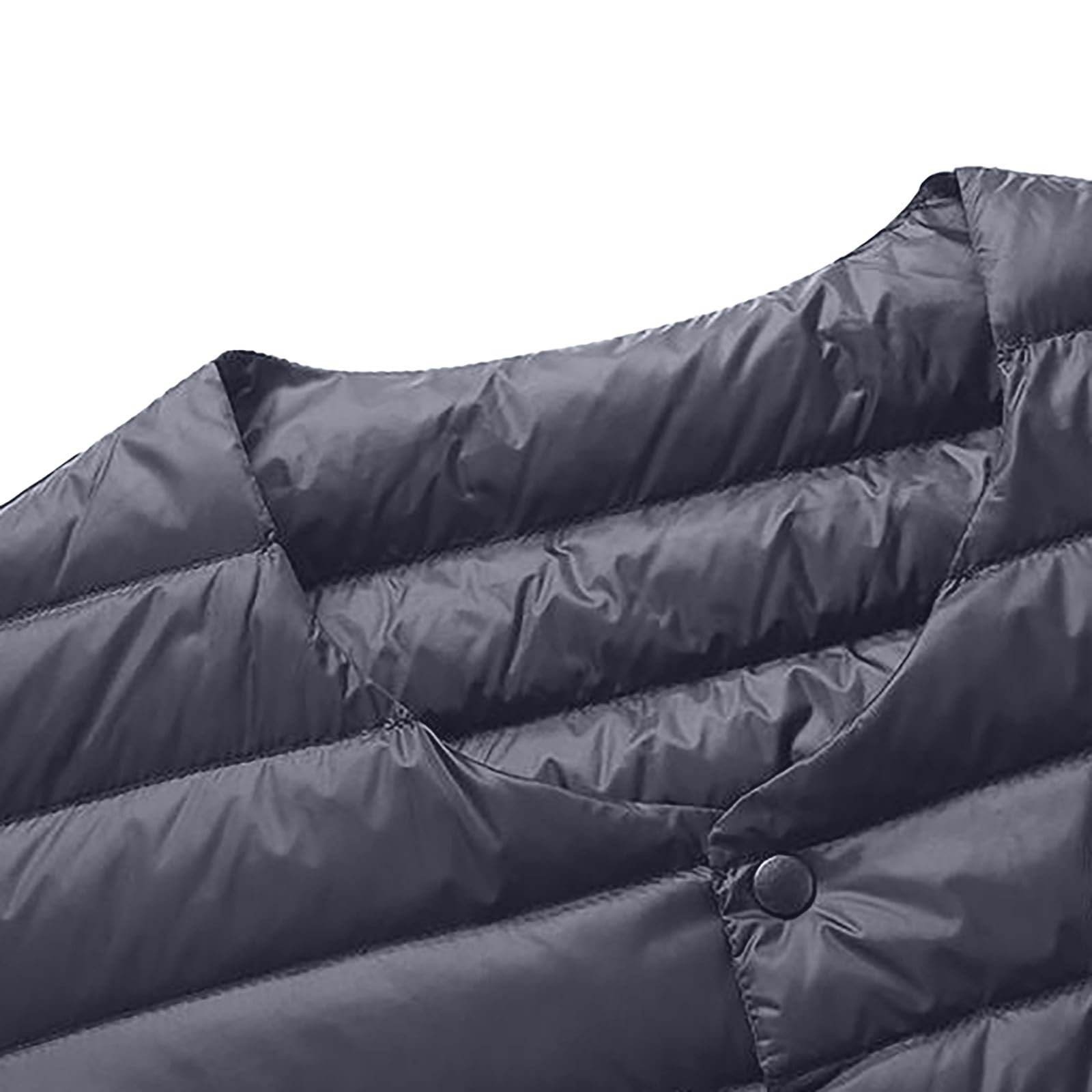 Genérico Chaqueta Acolchada Ligera Hombre, Abrigo Hombre Invierno con Capucha,Chaqueta De PlumóN Ligera Y CáLida con Cuello En V Corto para Hombre