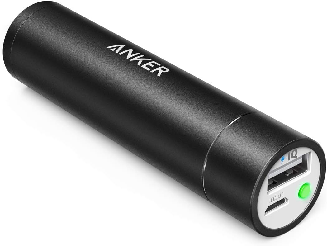 Anker PowerCore+ mini 3350mAh Lipstick-Sized Portable Charger (3rd Generation, Premium Aluminum Power Bank) One of The Most Compact External Batteries, Uses Panasonic Cells