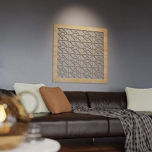 Miniatura 6 de Ekena Millwork WALW08X08X0250JTNRO Jamestown - Paneles decorativos de pared con calado, 7 38 pulgadas de ancho x 7 38 pulgadas de alto x 14 de alto,