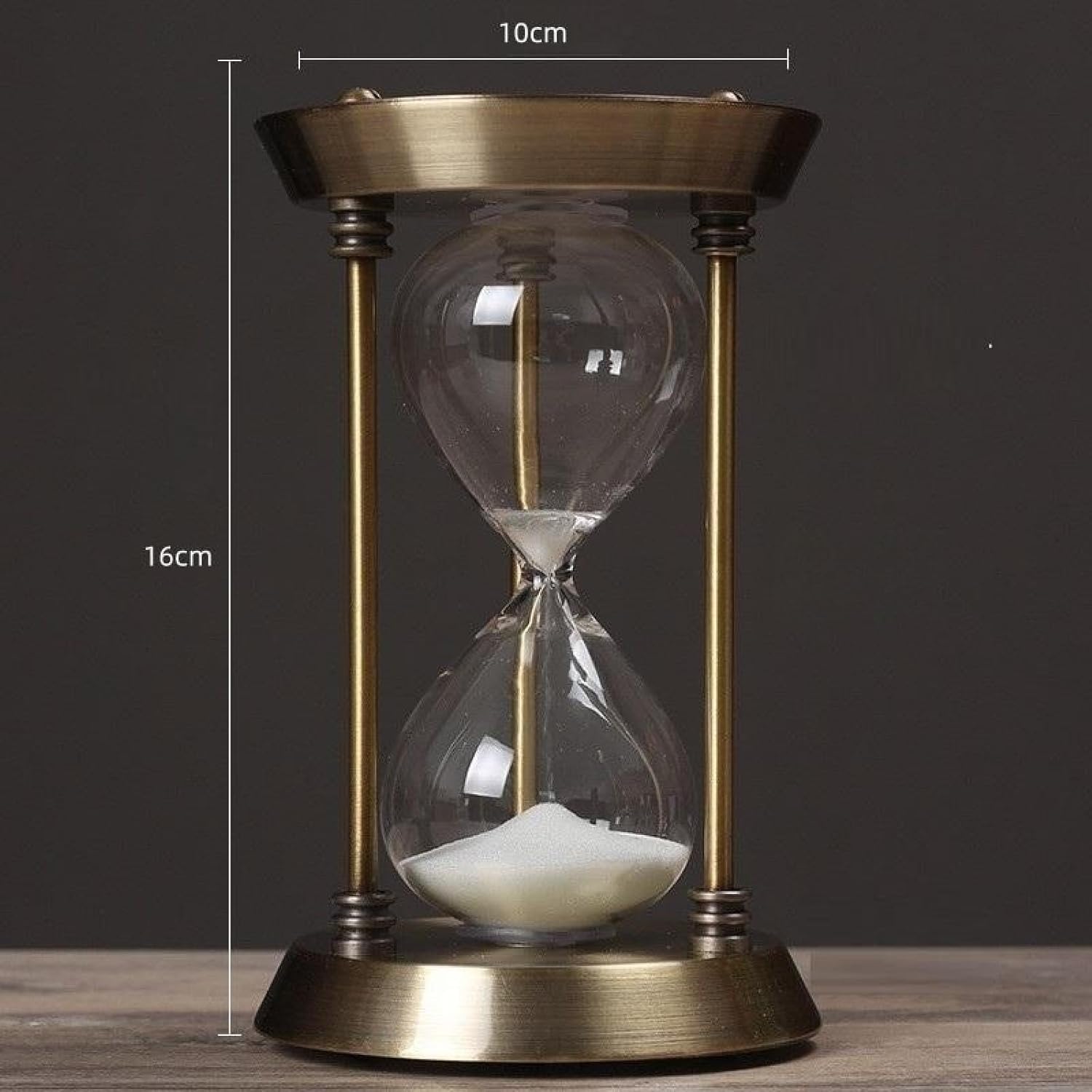 Clessidra Artigianale in Metallo retrò da 15/30 Minuti, con Pendolo, Decorazione, Timer per Clessidra, Bronze, 15min