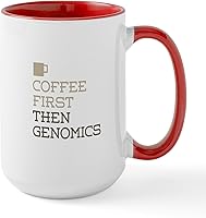 Vista 9 de CafePress Coffee Then Genomics - Taza de café de cerámica, taza de té, 15 onzas
