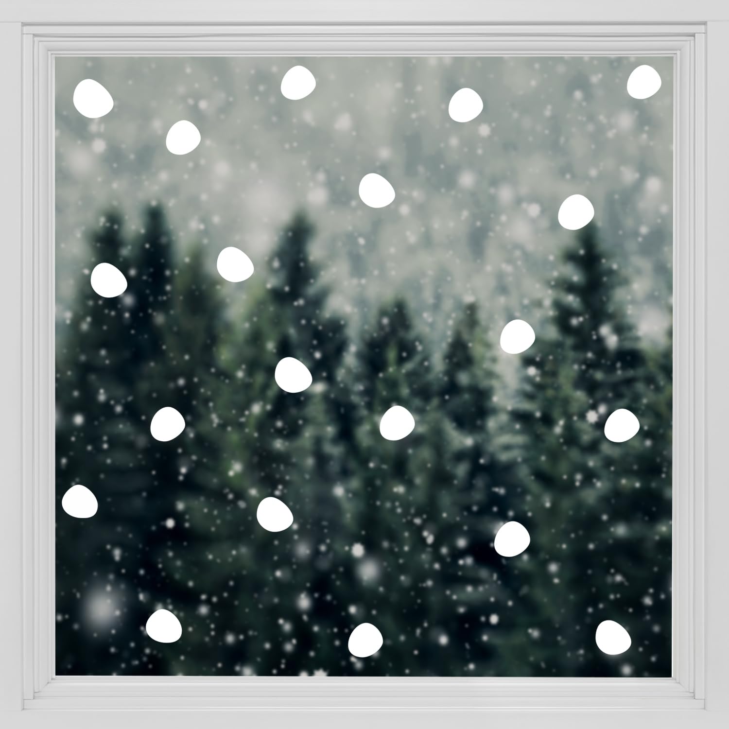 Grands autocollants fenêtre flocon de neige Alwayspon - Décoration de Noël double face premium