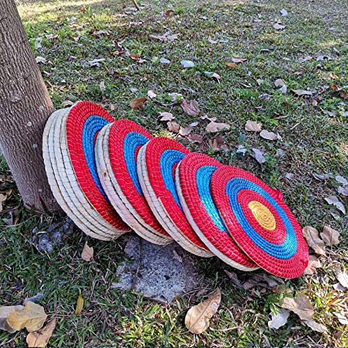 Traditional Hand-Made Straw Archery Target, 19.6 * 19.6 Target With Rope Handle Paper And Archery Accessory Tools For Home Outdoor Shooting Practice (1-Layer) #TOP7