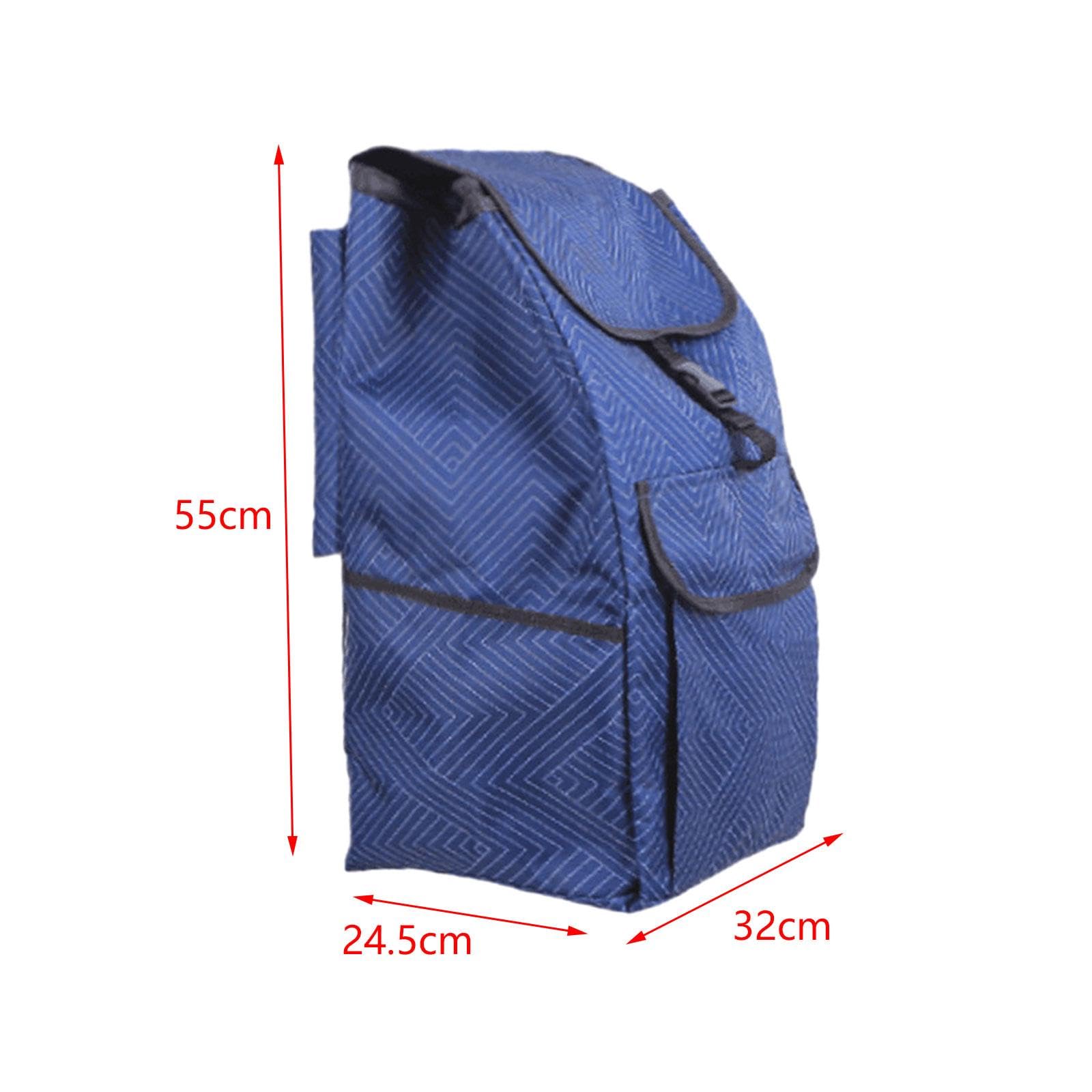 Bolsa Carrito Compras Reemplazo Bolsa Carro Plegable Accesorio Trolley Porta Objetos Tela Oxford Impermeable con Cierre Cordón Adecuada para Compras, mi, Individual