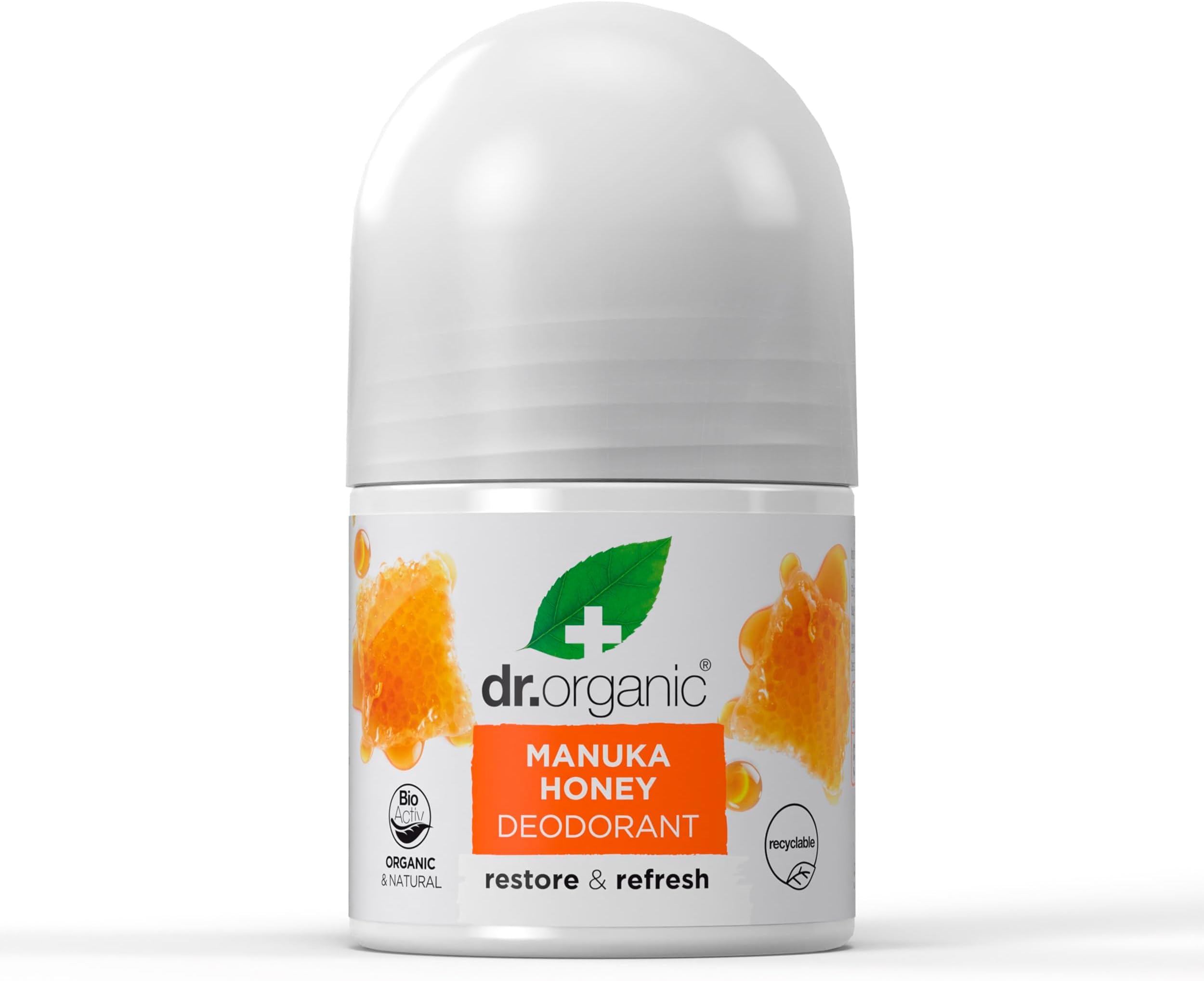 Dr. Organic Manuka Honey Deodorante Roll On, 50ml (Confezione da 5)
