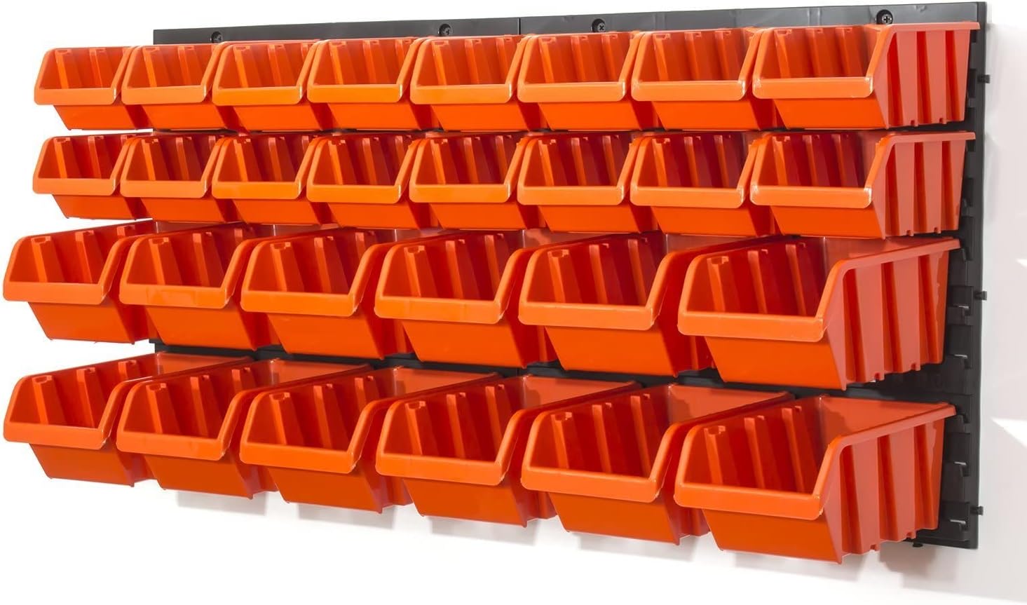 KCT 32 Pcs Wall Mount Storage Board Organiser Garage DIY Bin Panel Rack