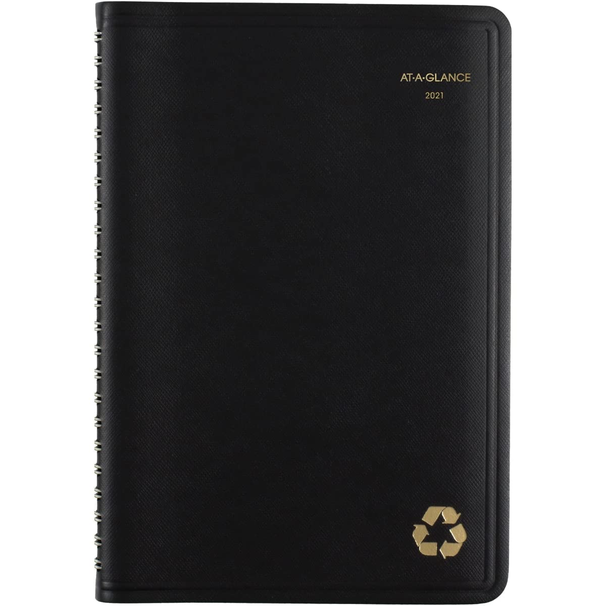 AT-A-GLANCE, agenda settimanale e mensile 2021, 14 x 21 cm, riciclato, nero (70100G0521)