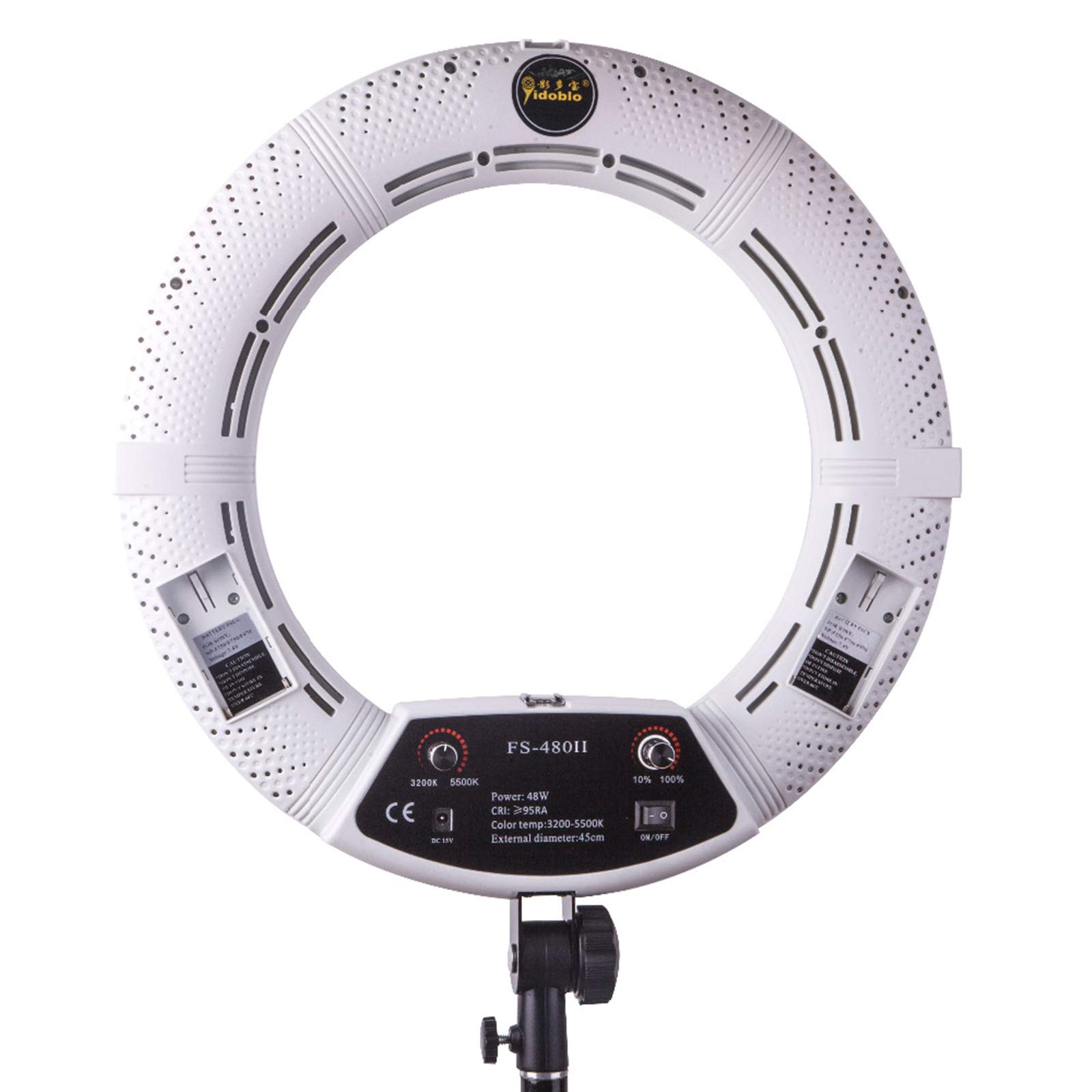 18 "Anneau de lumière LED bi-Couleur dimmable Studio Photo vidéo Film Selfie Youtube Photographie éclairage Ensemble avec Support de téléphone/Appareil Photo, Support, Sac de Voyage