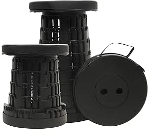 Collapsible Stool for Adults, Portable Folding Camping Seat, 500 lbs