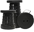 Upgraded Collapsible Stool Chair, Folding Stool, Lightweight, Sturdy, Adjustable, Portable, Foldable Seat Stools for Outdoor Camping Fishing Hiking BBQ